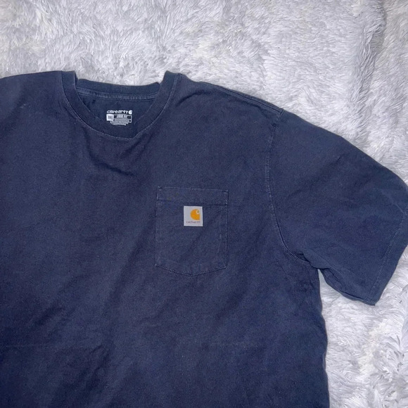 Carhartt Loose Fit Men’s Pocket Tee size 3XL Navy Blue Shirt - Picture 1 of 4